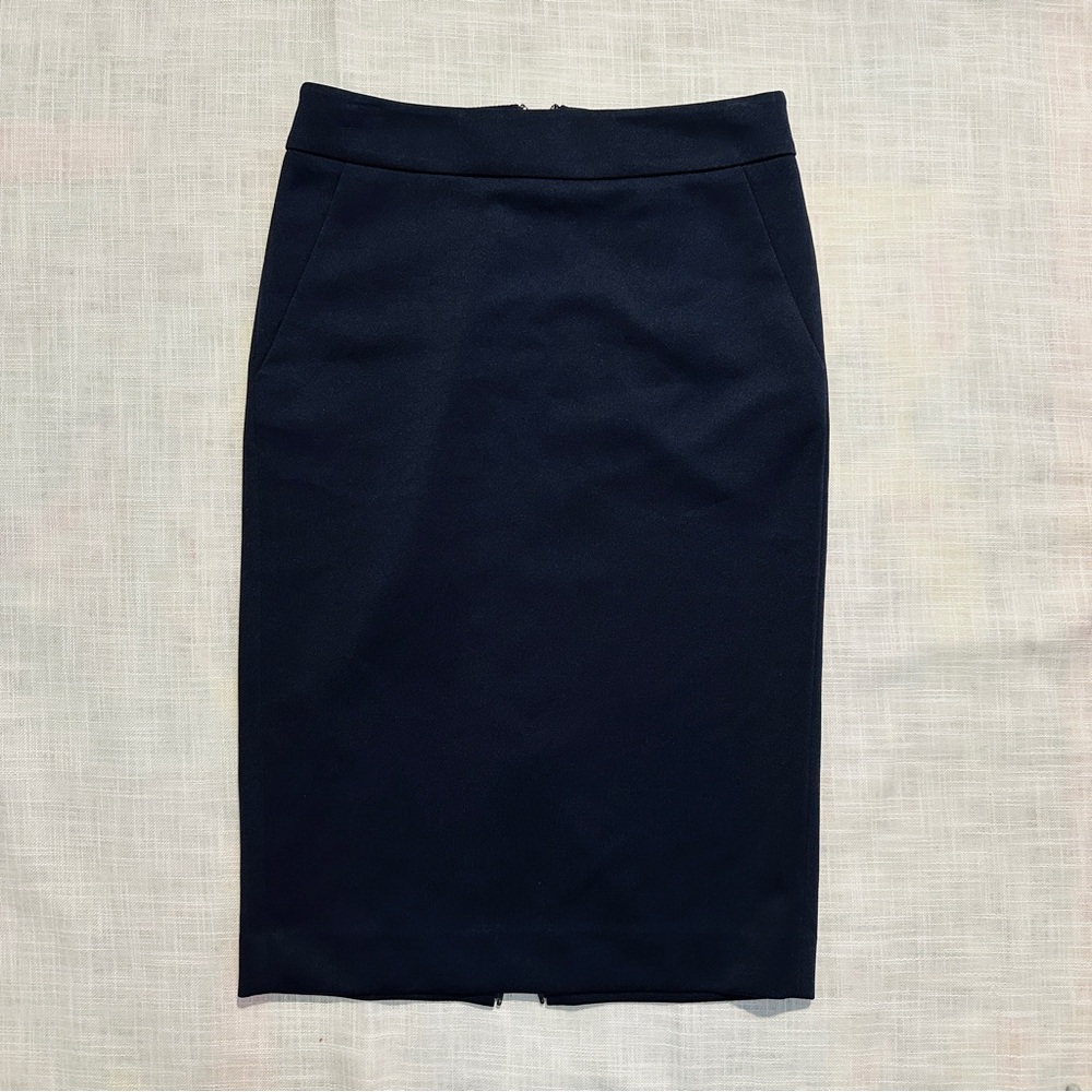 Worn once Namu Korean pencil skirt with zip, navy blue